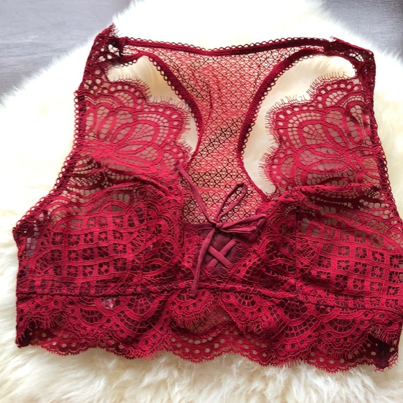 NWT Victoria’s Secret wine red Bralette Panty set - Picture 2 of 5
